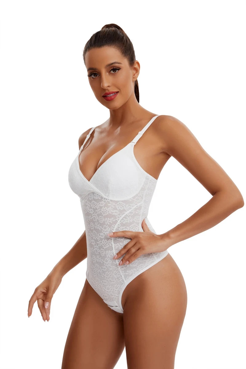 3 in 1 Perizoma in pizzo Body Donna Shapewear Nuovo Shaper completo del corpo Vita sottile Controllo della pancia Biancheria intima Pancia piatta Liscia Faja
