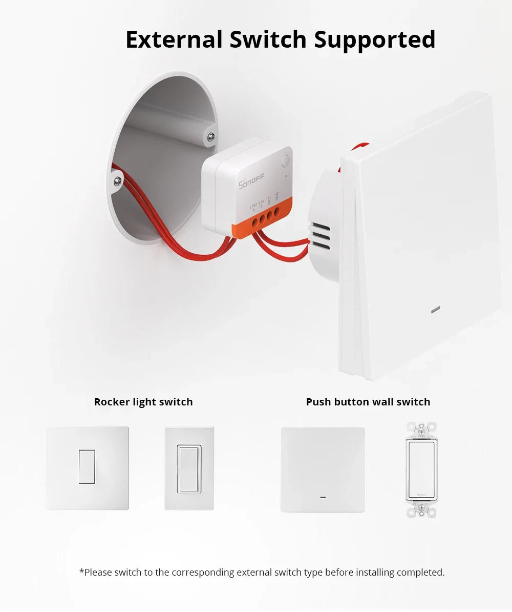 SONOFF ZBMINI L2 Zigbee Zbminil2 Interruttore smart Zigbee Mini L2 Nessun cavo neutro richiesto Controllo bidirezionale a 1 gruppo Alexa Google Home