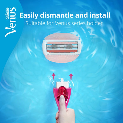 Gillette Venus Lama di rasoio da barba a 3 strati Testine di ricambio per lama di rasoio da barba Barra di sapone spa incorporata per la rasatura del corpo delle donne