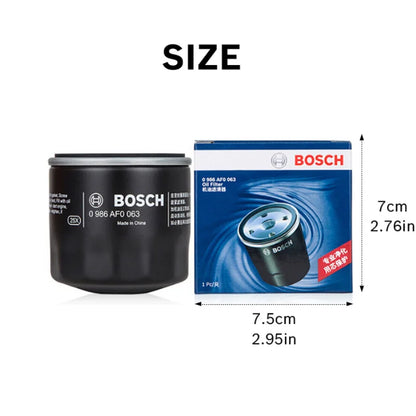Filtro dell'olio Bosch AF0063 per Honda CR-V, per Accent Elantra Sonata Tucson, per Kia Rio, per Mazda 2 3, per Subaru XV【OE:263002Y500】