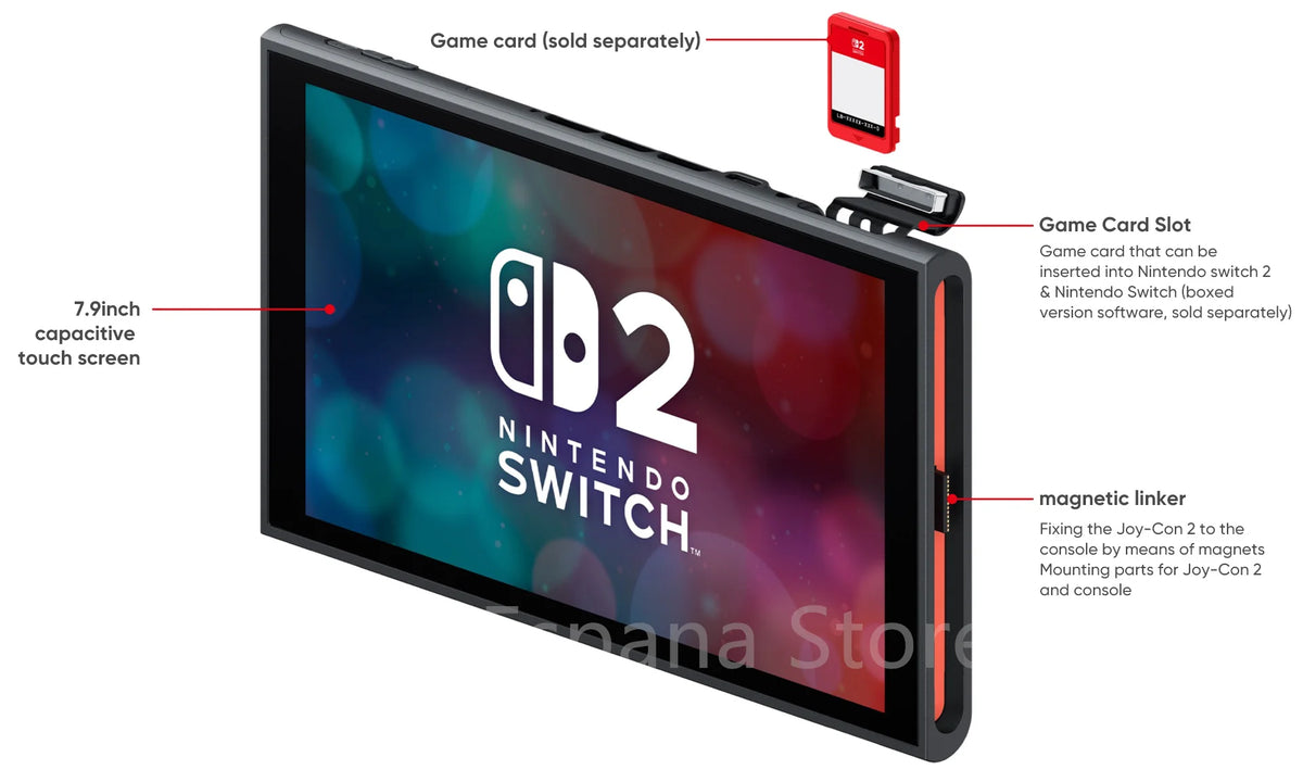 Nintendo Switch 2 Console Portatile per Videogiochi 7,9 Pollici 120 Hz con Joy-Con 2 HDR, Modalità TV Magnetica, Console Portatile
