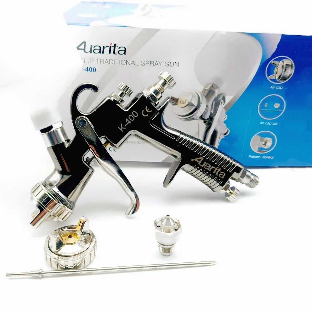 Pistola a Spruzzo di Alta Qualità Auarita K400 LVMP, Spruzzatore per Auto 1.4/1.7MM R500, Pistola per Verniciatura ad Alta Atomizzazione, Aerografo