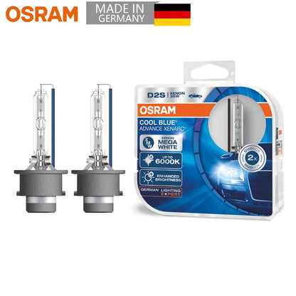 OSRAM HID D3S D1S D2S D4S Cool Blue Advance CBA Xenon Super White Faro per auto Fascio alto/basso Originale 6000K12V 35W (2 pezzi)