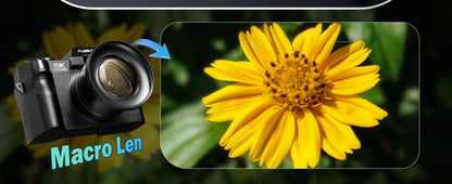 Videocamera Vlog NBD 64MP 5K con Zoom Digitale 16X, Schermo Ribaltabile da 3 Pollici, Microfono e Batteria a Lunga Durata per YouTube, Streaming Live, Selfie, Regalo per Ragazze