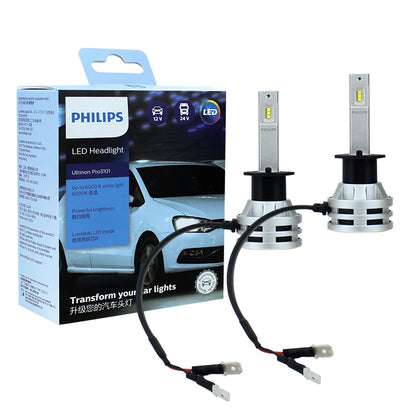 Philips LED H1 H3 H4 H7 H11 Ultinon Pro3101 12V/24V 6000K Bianco brillante HB3 9005 HB4 9006 HIR2 9012 Auto Faro Lampade a LED