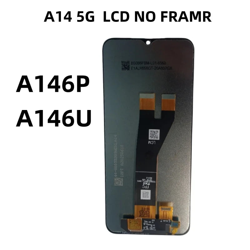 Per Samsung Galaxy A14 5G Display A146 Touch Screen Digitizer Parti di ricambio per Samsung A146P 146U con cornice