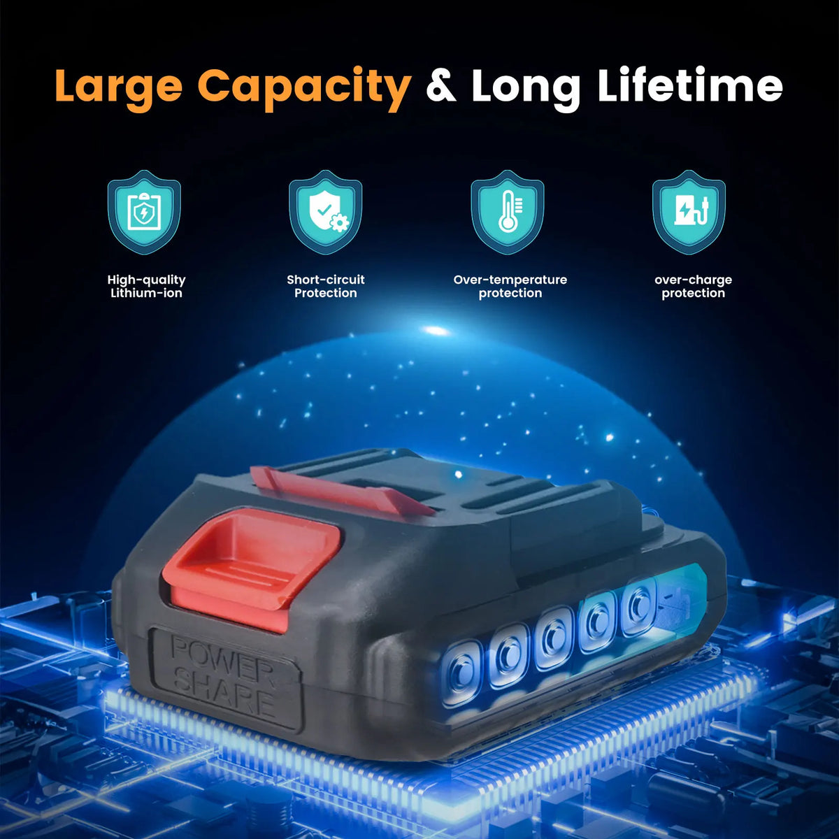 Lucidatrice Orbitale Elettrica Senza Fili Podofo 6 Pollici, Kit Mini Lucidatrice a 6 Velocità Variabili 5500RPM per Auto e Barche, con 2 Batterie Ricaricabili