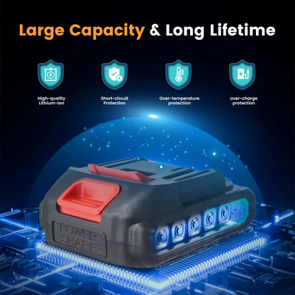 Lucidatrice Orbitale Elettrica Senza Fili Podofo 6 Pollici, Kit Mini Lucidatrice a 6 Velocità Variabili 5500RPM per Auto e Barche, con 2 Batterie Ricaricabili