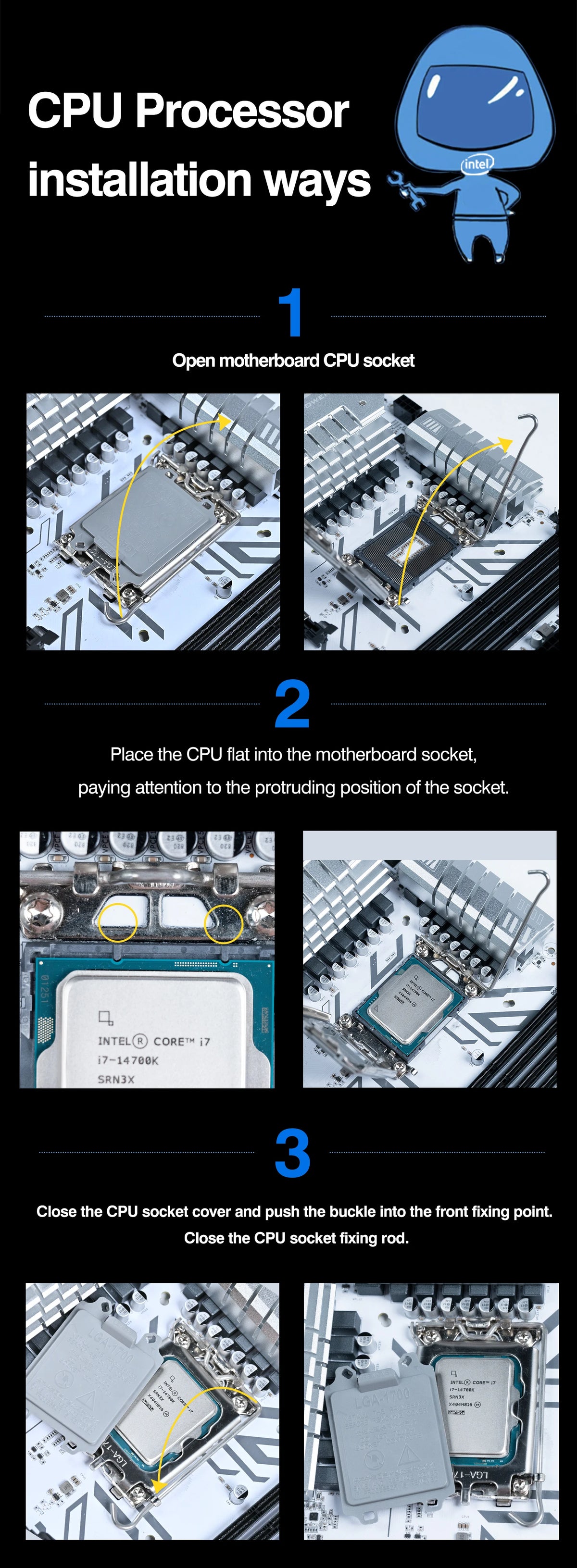Kit PC ERYING H810, Scheda Madre H810M DDR5, Supporta CPU Intel Core Ultra200 Serie 7/8/9 225F 230F 250KF 270K LGA1851 Pin