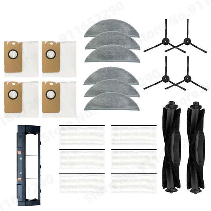 Spazzola principale/laterale Filtro HEPA Mop Panno Scatola per la polvere Sacchetto per la polvere per XiaoMi Lydsto R1 / R1A / R1 Pro / S1 Parti per aspirapolvere robot