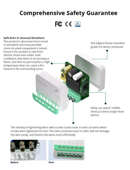SONOFF MINI R4 Matter MINIR4M Matter Relè Sonoff Mini R4 Extreme Wifi Smart Switch Matter Alice Smart Home Control Alexa Google