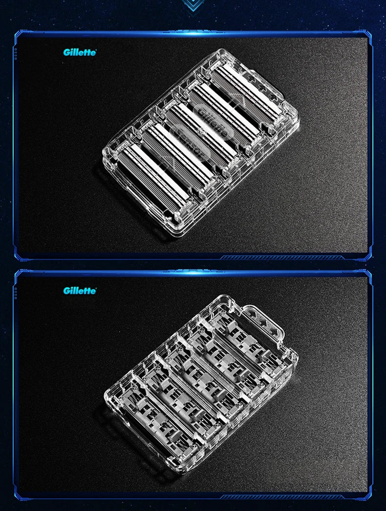 Gillette Sensor Excel Lama di rasoio da uomo Sostituisci testine Rasatura della barba Lame di rasoio a 2 strati per rasoio Vector 3