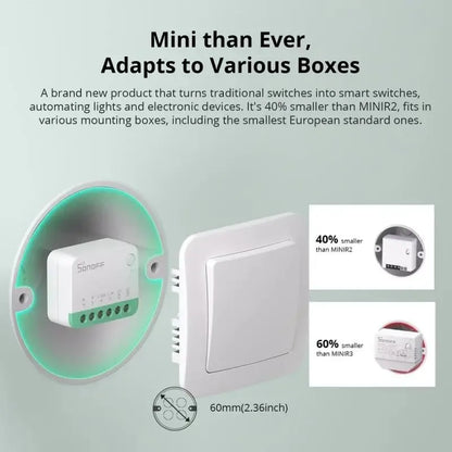 SONOFF MINI R4 Matter MINIR4M Matter Relè Sonoff Mini R4 Extreme Wifi Smart Switch Matter Alice Smart Home Control Alexa Google