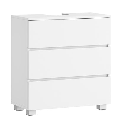 Mobile da bagno con 3 cassetti grandi, 30 x 60 x 63 cm, mobile base da bagno con piedini, mobile da toeletta indipendente