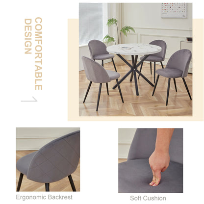 Un Set di 4 sedie da pranzo nordiche da cucina camera da letto comò in velluto Party sedie da pranzo di lusso moderne Design mobili per la casa unici