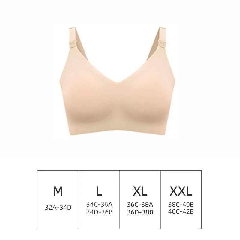 Reggiseno per allattamento da donna con taglio laser ultra sottile Reggiseni per allattamento imbottiti rimovibili senza cuciture Reggiseno di supporto per maternità push up taglie forti
