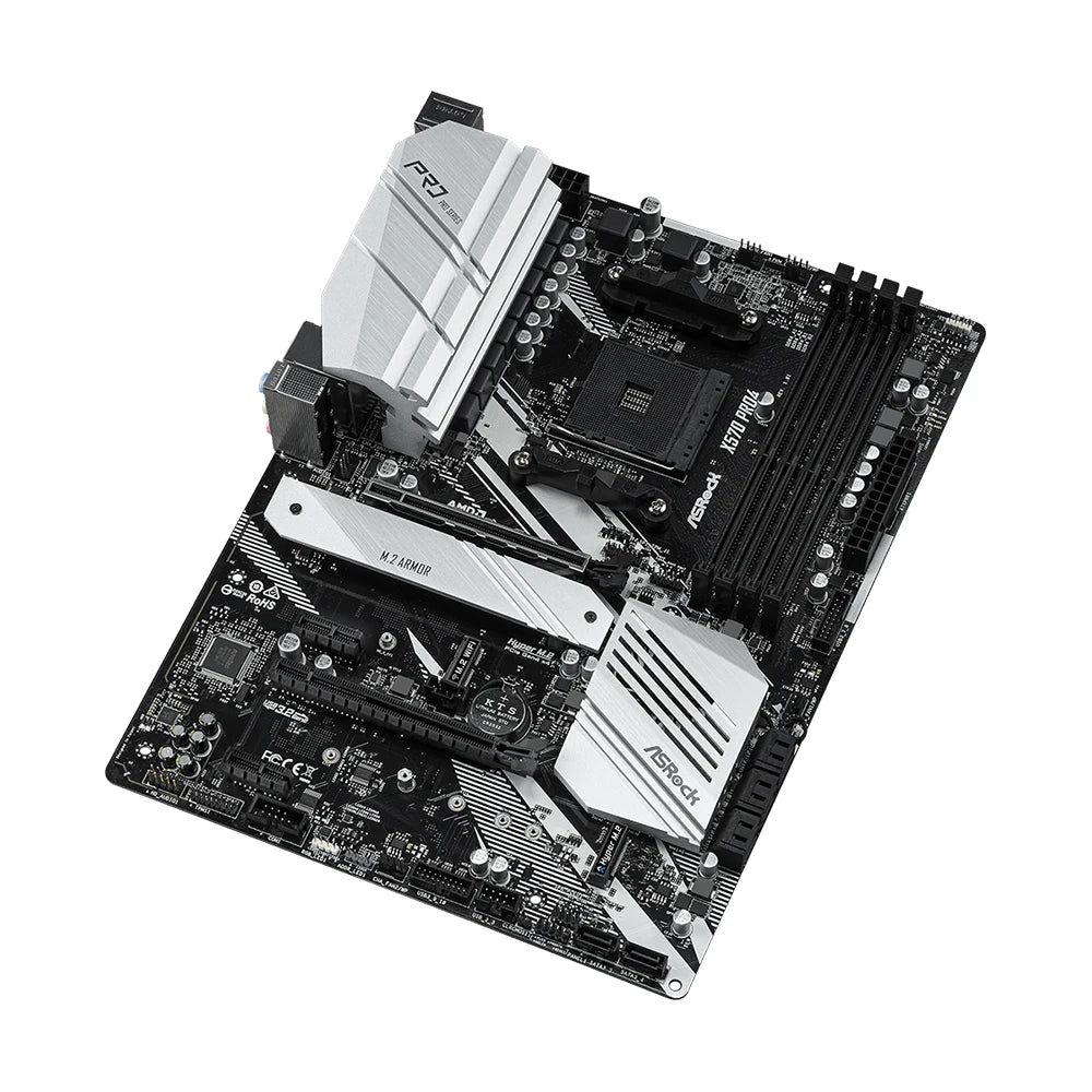 Scheda Madre Gaming ASRock X570 PRO4 Socket AM4 PCIe 4.0 M.2 USB3.2 Supporto Ryzen 7 5800X 5600X 3700X DDR4 ATX