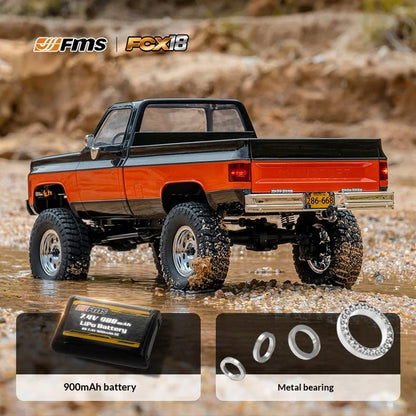 Modellino RC 1:18 di Pickup Truck Fms Fcx Chevrolet K10, Veicolo Elettrico Simulato per Fuoristrada, Giocattolo per Bambini, Regalo Disponibile