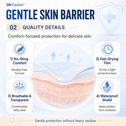 3M Cavilon 3346E 28ML Spray Barriera Cutanea Senza Alcool, Non Irritante, per la Cura del Nastro per Medicazioni Ostomiche