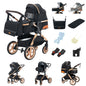 Passeggino 3 in 1 Passeggino multifunzionale Facile da viaggio pieghevole Seggiolino di sicurezza per carrozzina portatile Standard UE Spedizione gratuita