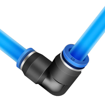 20 Pezzi Raccordo Rapido Pneumatico a Gomito a 90 Gradi in Plastica PV 4mm 6mm 8mm 10mm, Connettore Rapido a Innesto per Tubi Aria/Acqua a 2 Vie