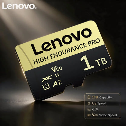 Scheda di memoria Lenovo 64GB 128GB 512GB 1TB Micro SD Classe 10 TF con adattatore SD per smartphone e dash cam