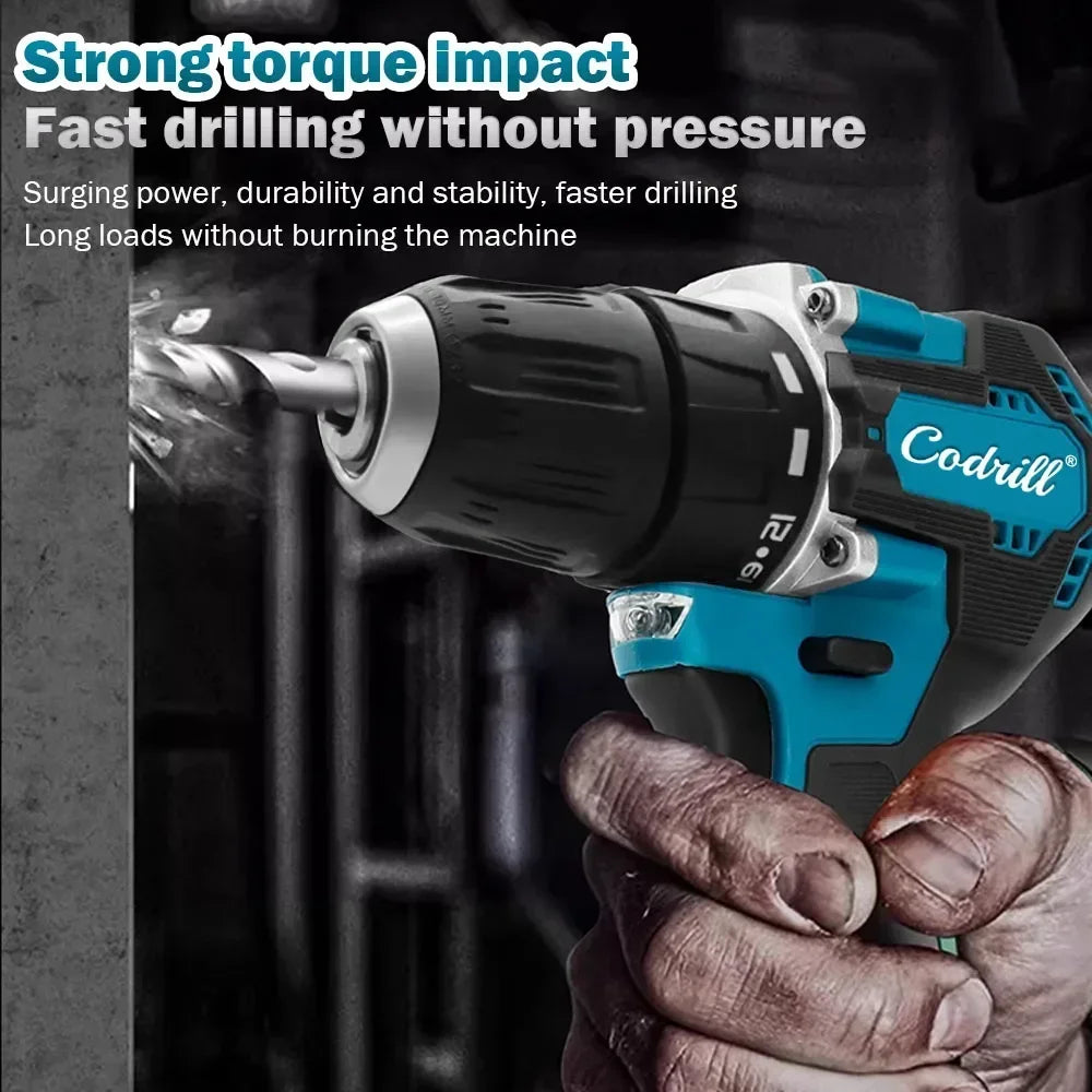 Makita DDF487 Trapano Avvitatore a Batteria 18V Brushless Compatto ad Alta Coppia a Velocità Variabile per Lavorazione del Legno Compatibile con Batterie Makita