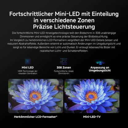 Xiaomi S Mini 55 144Hz Qd-Mini Led Dolby Vision ®         Iq, Dolby Atmos ®         Google TV