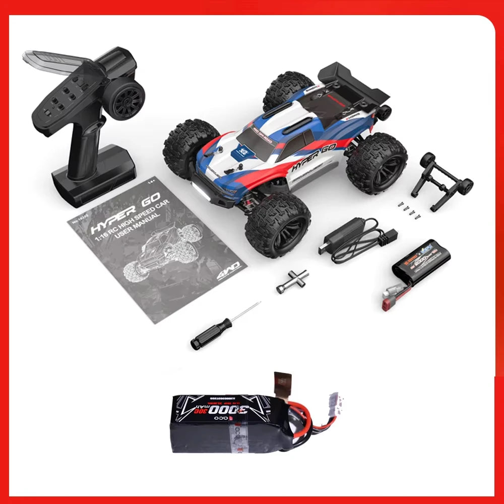 Nuova Auto RC Hyper Go MJX 1/16 16212 16213 16218, Monster Truck Brushless da Arrampicata e Corsa 4WD Fuoristrada ad Alta Velocità con Telecomando