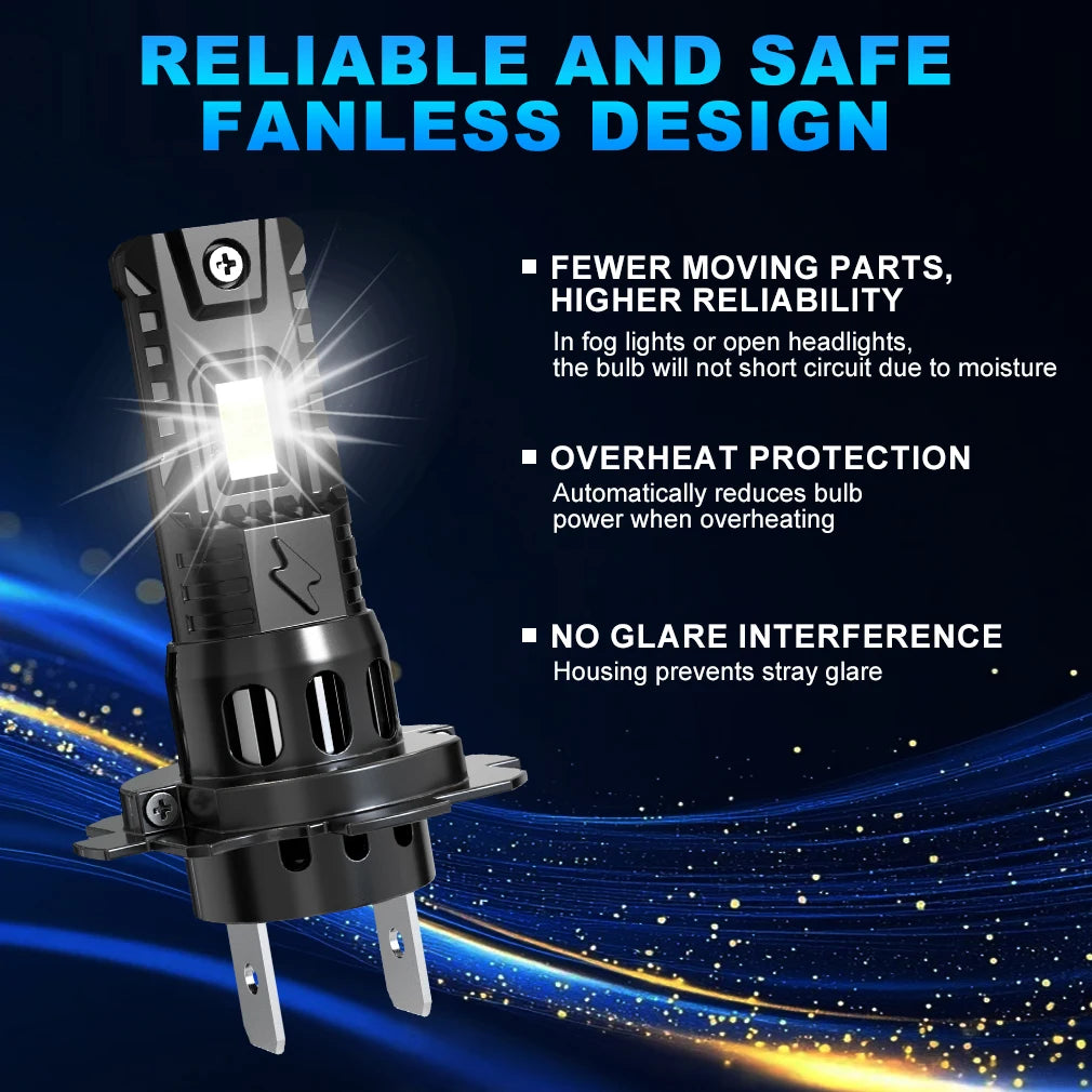 TOAUTO H4 Fari a LED 70W 30000LM H7 LED Canbus 9005 9006 H11 Lampadine per auto Faro automatico Fendinebbia 6000K 12V 24V Bianco