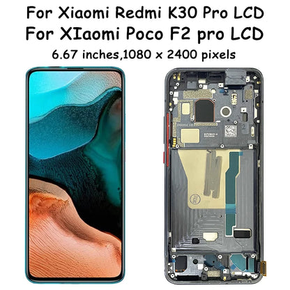 Nuovo Display AMOLED per Xiaomi Redmi K30 Pro, Schermo Touch con Digitalizzatore per Xiaomi Pocophone Poco F2 Pro M2004J11G