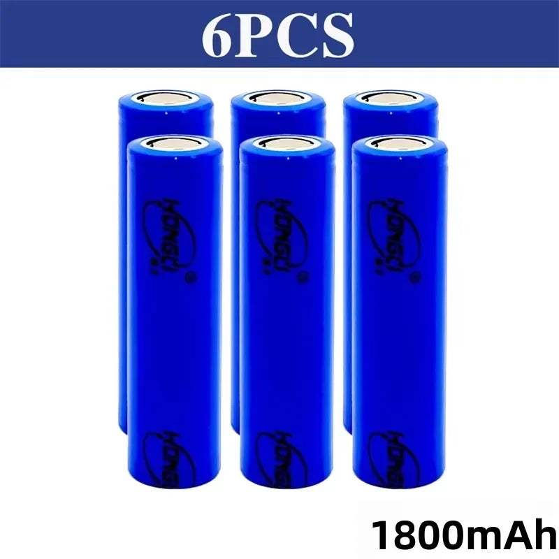 Batteria al litio 18650 originale, 1800mAh, 3,7V, ricaricabile, batteria agli ioni di litio di grado A per torcia, vaporizzatore, power bank