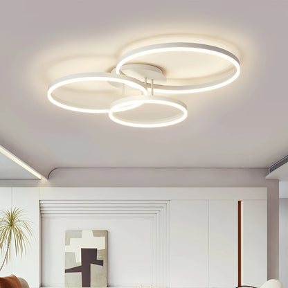 Lampadario a soffitto IRALAN con anello LED e telecomando, luce per soggiorno e tavolo da pranzo, illuminazione in acrilico.
