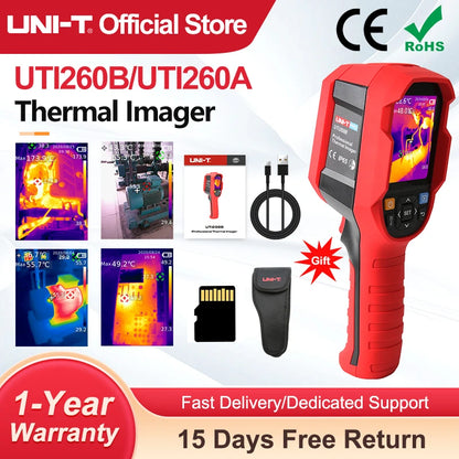 UNI-T UTI260B UTI260A Termocamera 256X192 Pixel Termocamera UTI260B + Circuito PCB Test tubi di riscaldamento a pavimento