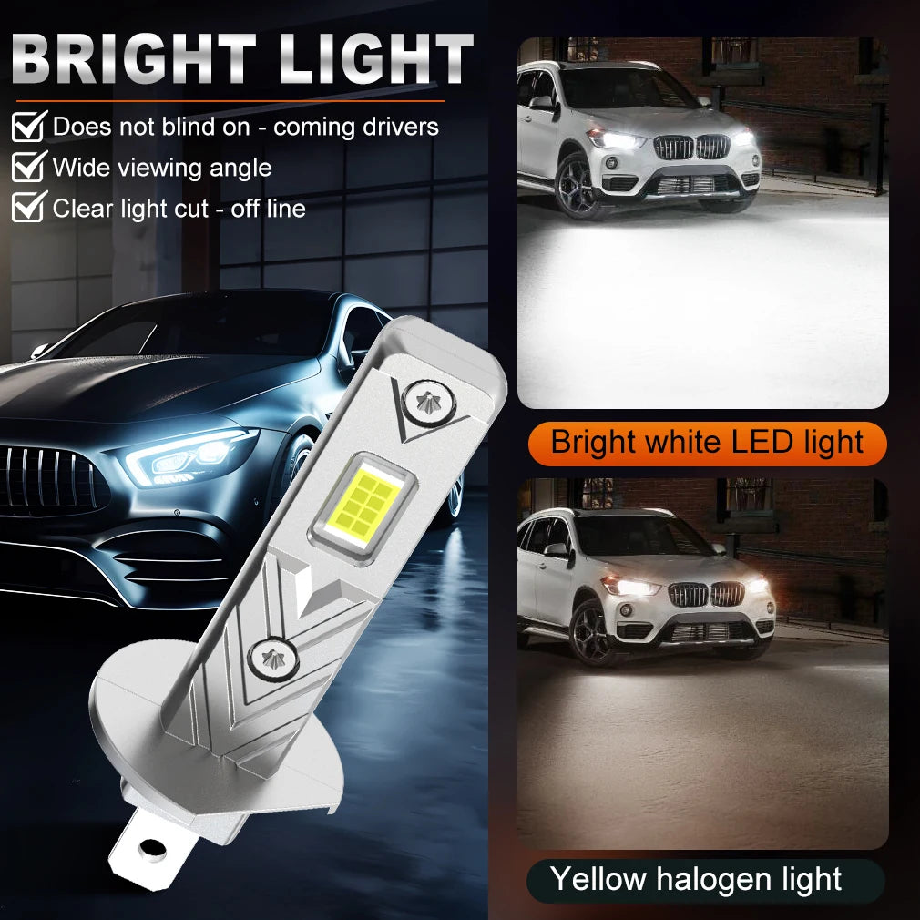 XSTORM H1 Lampadina per fari a LED 60000LM 150W Lampada fendinebbia automatica ad alta potenza 6500K 12V Luci a LED per lampade frontali per auto Lampada da guida