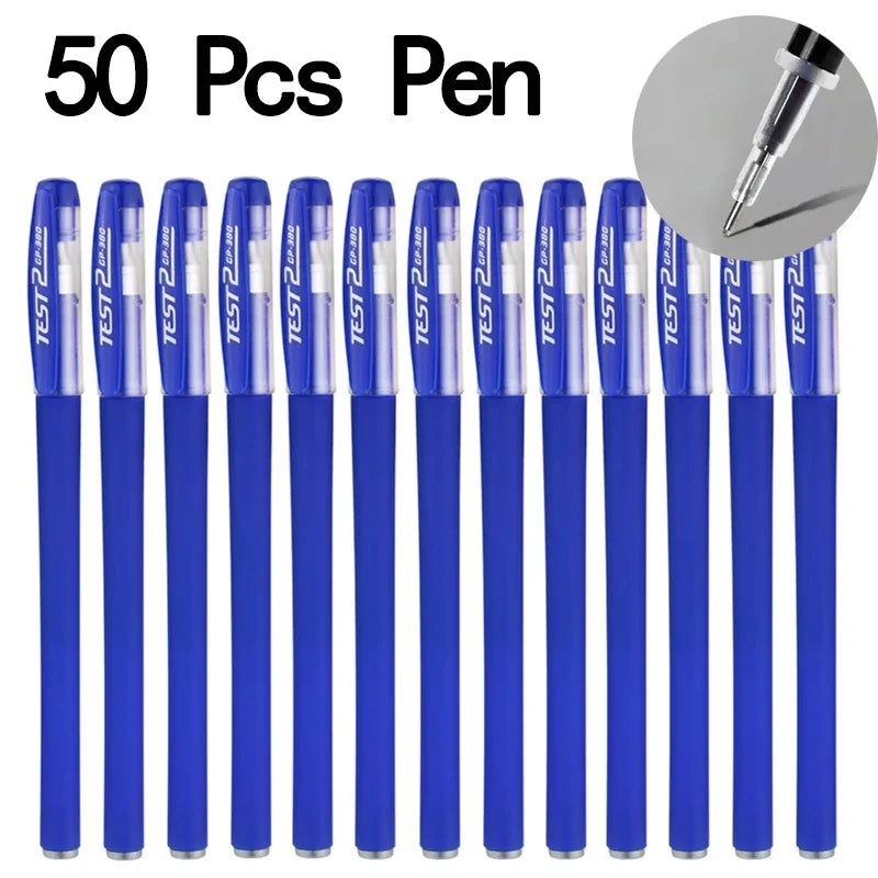 20/50 pezzi Penne gel Set Nero Blu Rosso Ricarica Gel Forniture scolastiche e per ufficio Cancelleria accessori kawaii cancelleria penne carine