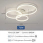 Lampadario a soffitto IRALAN con anello LED e telecomando, luce per soggiorno e tavolo da pranzo, illuminazione in acrilico.