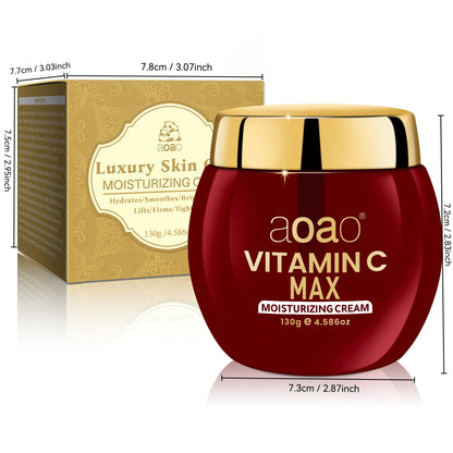 Crema alla Vitamina C per Illuminare e Rassodare la Pelle, Ritenere l'Umidità per l'Idratazione Giorno e Notte