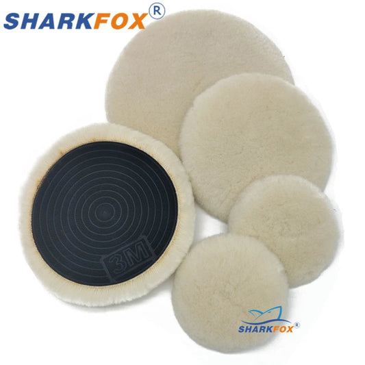 Sharkfox 3" -7" Tampone per lucidatura in lana Agnelli ad alta densità Tampone per lucidatura in lana Lucidatore per auto Lucidatura Ceretta