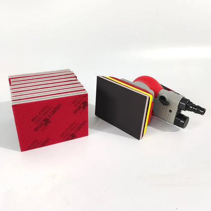 Carta vetrata rossa Mastice per sabbia per auto 75x100 Quadrato Spugna secca Carta vetrata Hardware Lucidatura superficiale per mobili Grana abrasiva