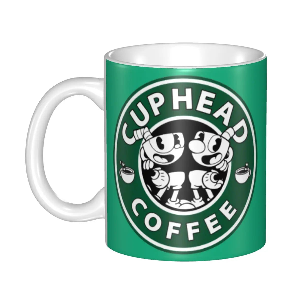 Tazze da caffè personalizzate CupHead e MugMan personaggi dei videogiochi elettronici fai da te tazza da tè al latte in ceramica