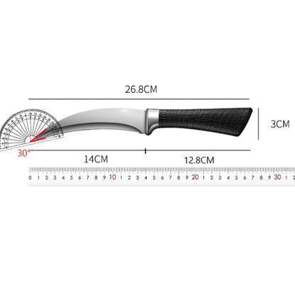 Coltello da cucina professionale in acciaio inossidabile. Coltello affilato per tagliare carne e verdure. Manico antiscivolo con fodero.