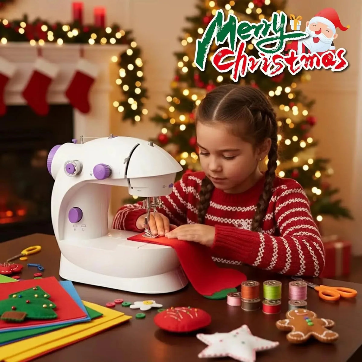 Macchina da cucire elettrica portatile con 12 punti incorporati, mini strumento da cucito domestico per principianti, macchina da cucire da tavolo per riparazioni e progetti fai-da-te domestici