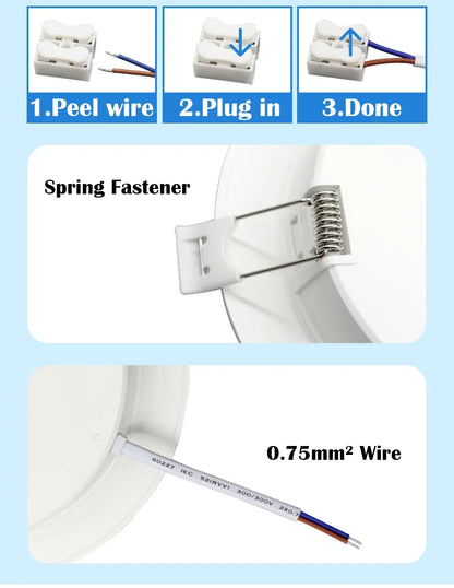 6Pack 24W 17W 14W 10W 6W Bianco Rotondo Da Incasso Led Da Incasso Luce di Pannello 110V 220V Caldo Freddo illuminazione Foyer Studio Casa Interno