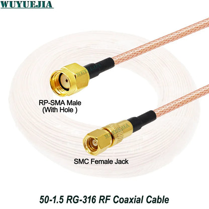 Linea di collegamento SMA a SMC Interfaccia RF SMC Spina maschio SMA a prolunga jack femmina SMC Cavo coassiale adattatore RF 50-1,5 RG-316
