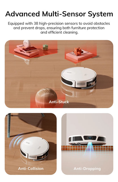Robot Aspirapolvere ILIFE V20, Aspirazione 5000Pa, Navigazione Intelligente SOF LiDAR, Controllo APP, Pulizia Personalizzabile, Ricarica Automatica
