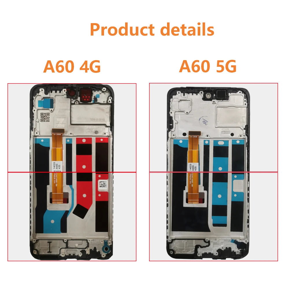 6.67 "Display LCD Per Oppo A60 4G CPH2631 A60 5G CPH2683 CPH2693 LCD Touch Screen Digitizer Pannello di Montaggio di Ricambio