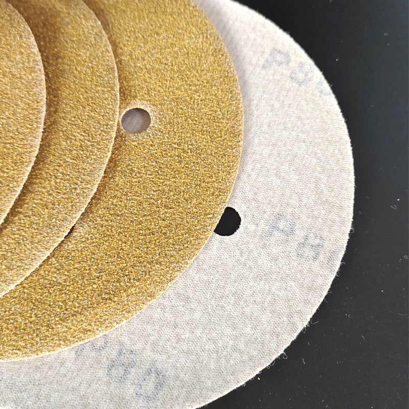 Floccaggio autoadesivo del disco di carta vetrata a secco a 6 fori da 150 mm per levigatura automatica della lavorazione del legno Lucidatura Hardware di grana 80-600