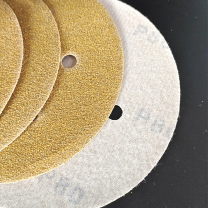Floccaggio autoadesivo del disco di carta vetrata a secco a 6 fori da 150 mm per levigatura automatica della lavorazione del legno Lucidatura Hardware di grana 80-600