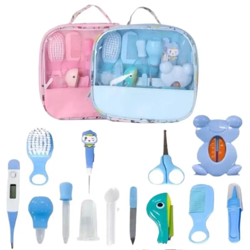 Set di 13 Pezzi per la Cura del Bambino, Kit Portatile per Toelettatura e Cura delle Unghie